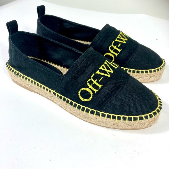 Off-White Bookish Logo Espadrille Black Size 38 NEW - Picture 3 of 17